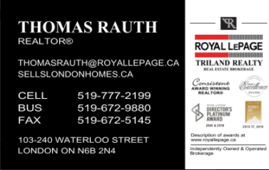 Thomas Rauth Royal LePage Triland Realty 
